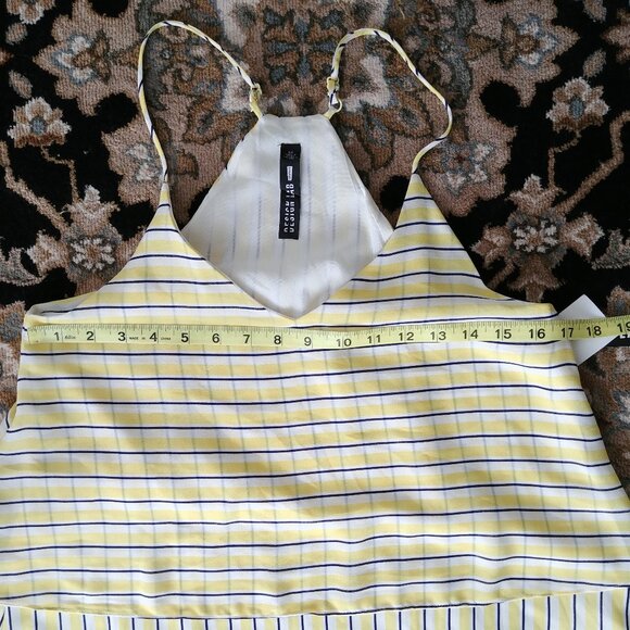 🛍️ BUNDLE ONLY * Design Lab Striped Yellow Dress Small S Lord & Taylor Sundress - Picture 4 of 9